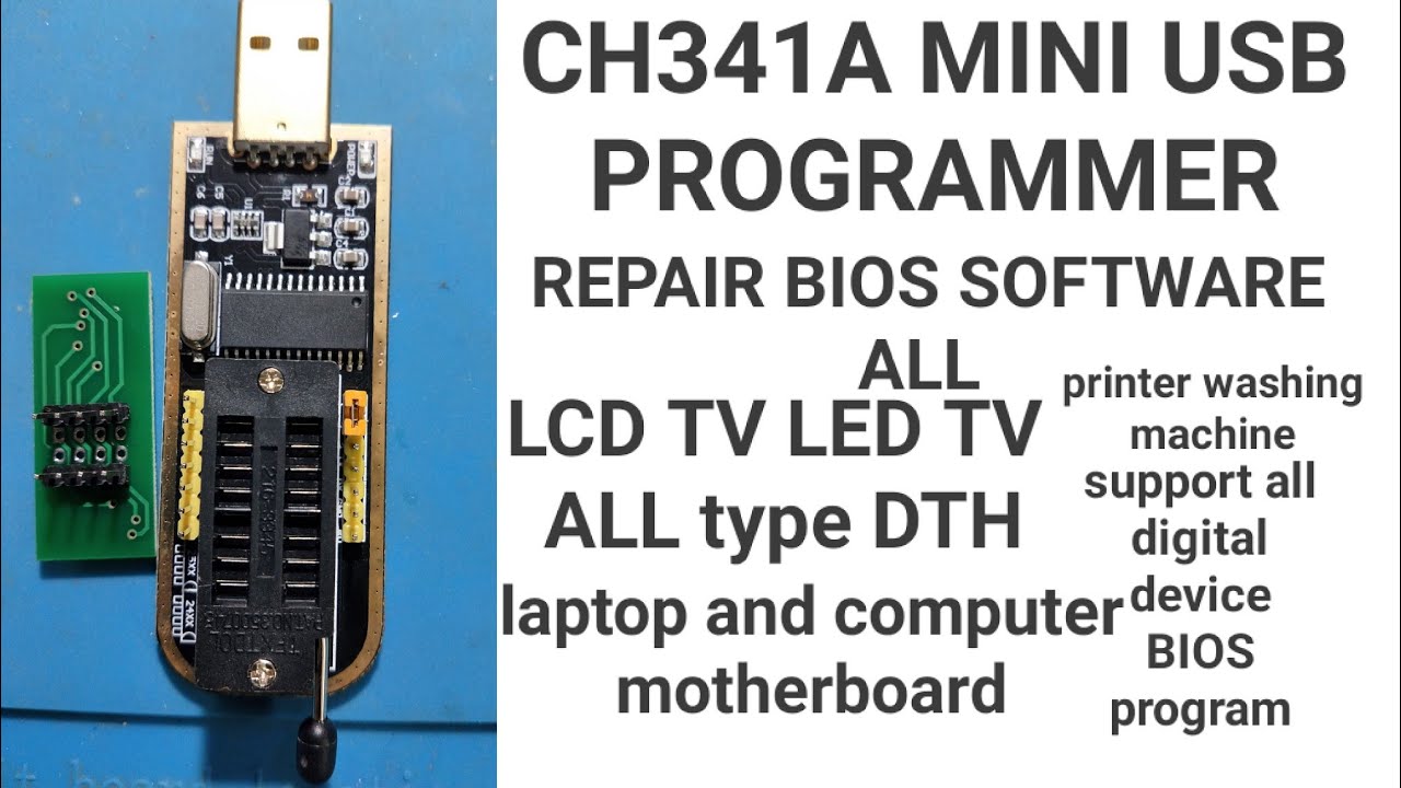 ch 341a USB mini programmer / laptop computer BIOS programmer / LED TV LCD TV & DTH BIOS programmer