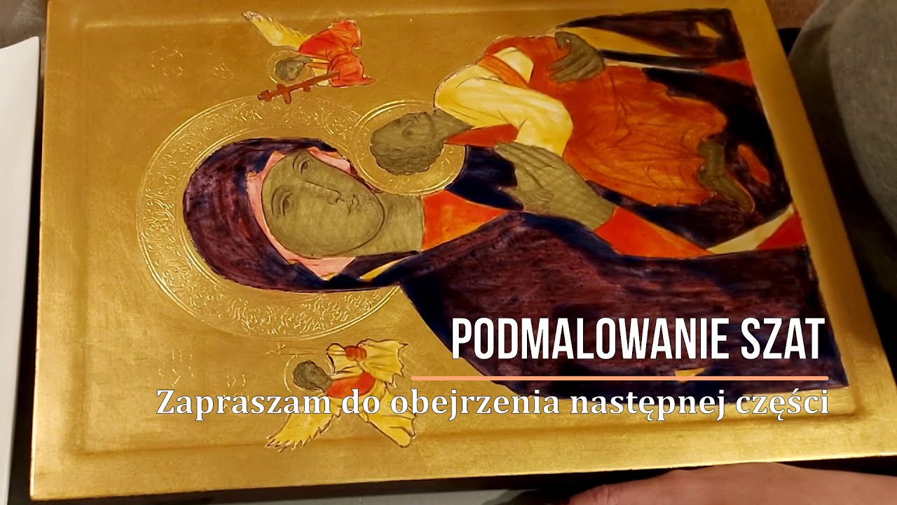 Kurs pisania ikon - część 9 - Malowanie szat na ikonie część 1 z 3