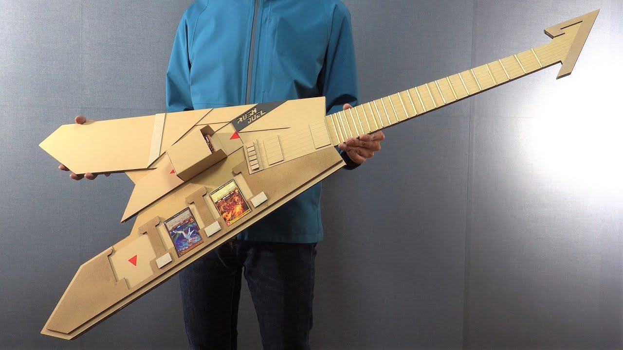 遊戯王セブンス/ロミンのデュエルギターを作る/ Yu-Gi-Oh! SEVENS/Romin's Duel guitar cardboard DIY
