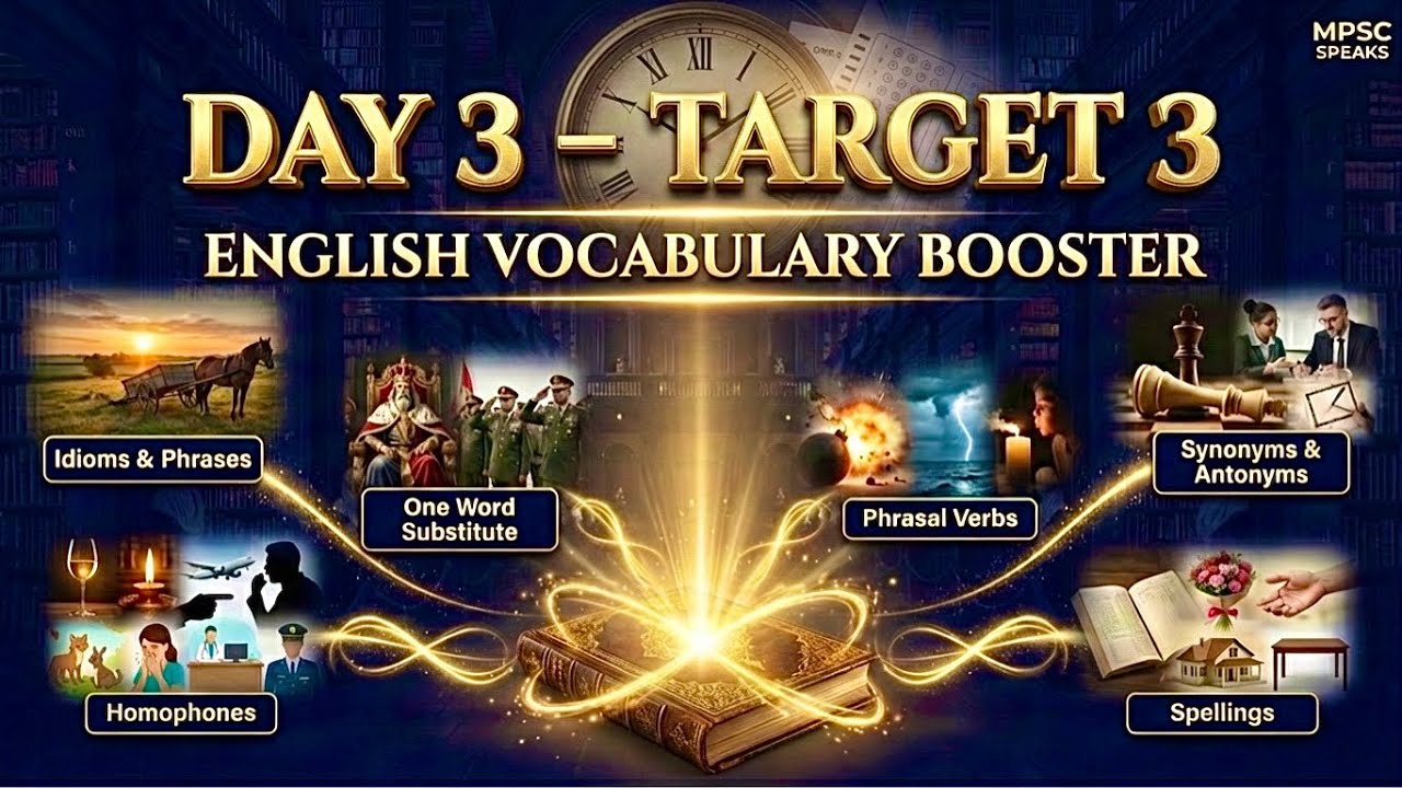 DAY 3 &ndash; TARGET 3 | Vocabulary Booster Series | MPSC English 2026 #mpsc #saralsevabharti2024 #english