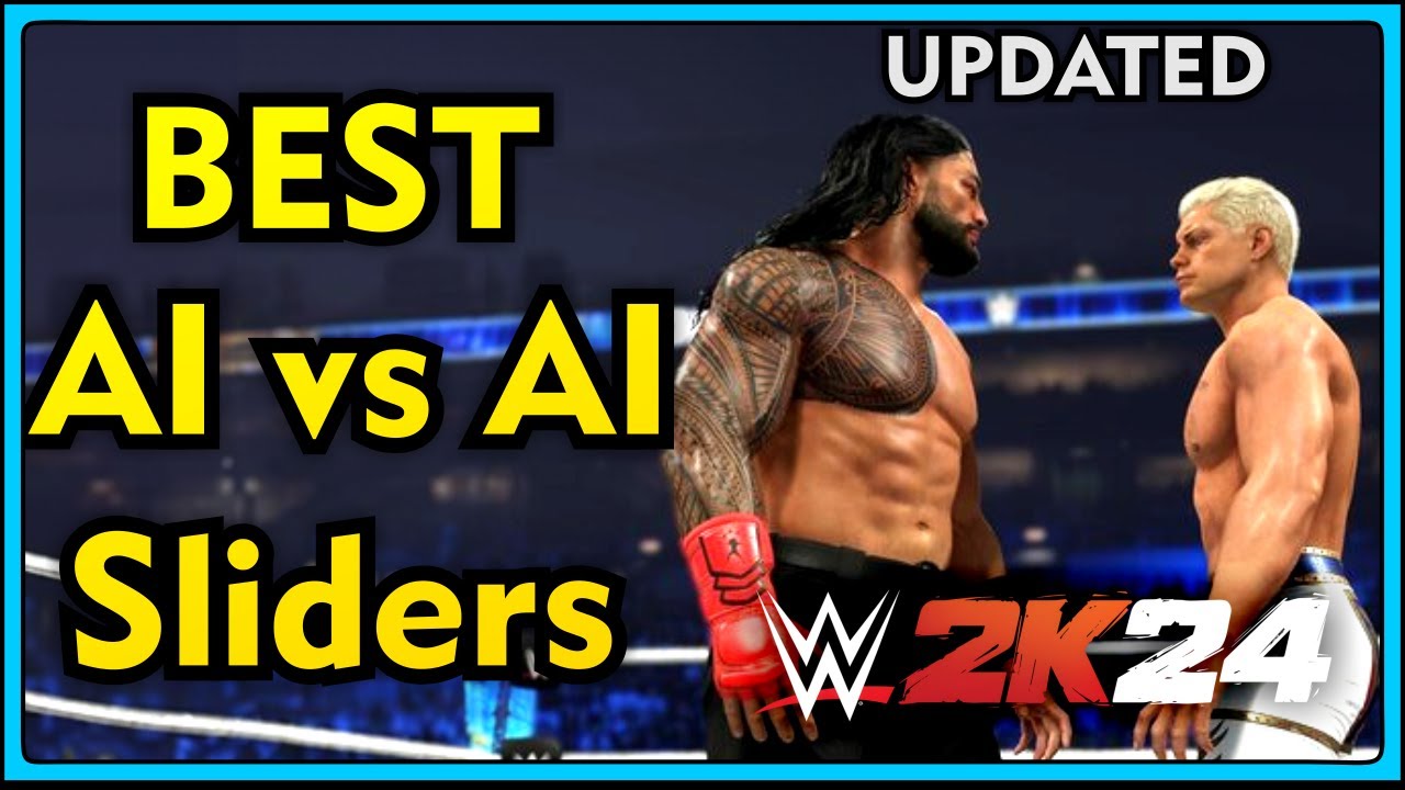 Best AI vs AI Sliders (Longer & Realistic Matches) | WWE 2K24