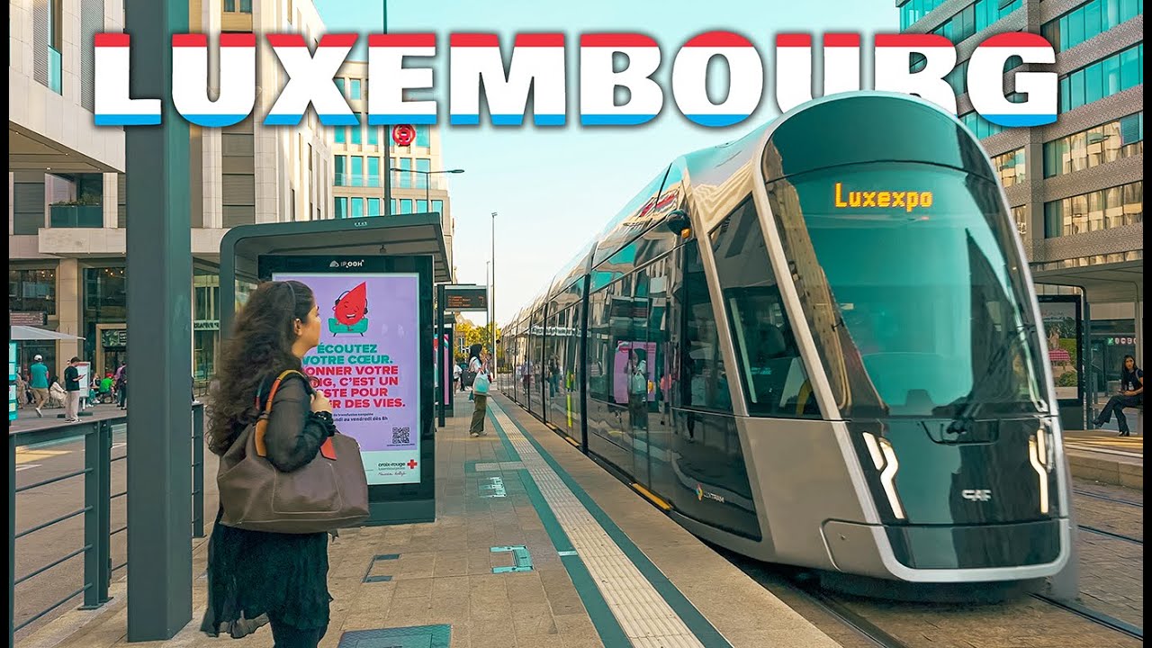 LUXEMBOURG 🇱🇺 Tram Ride Discover Luxembourg | Walking Tour 4K 2025
