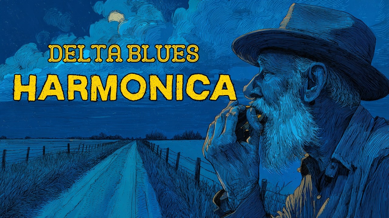Relaxing Harmonica Blues Instrumental For Study and Sleep| Mississippi Delta Root | Vol 17