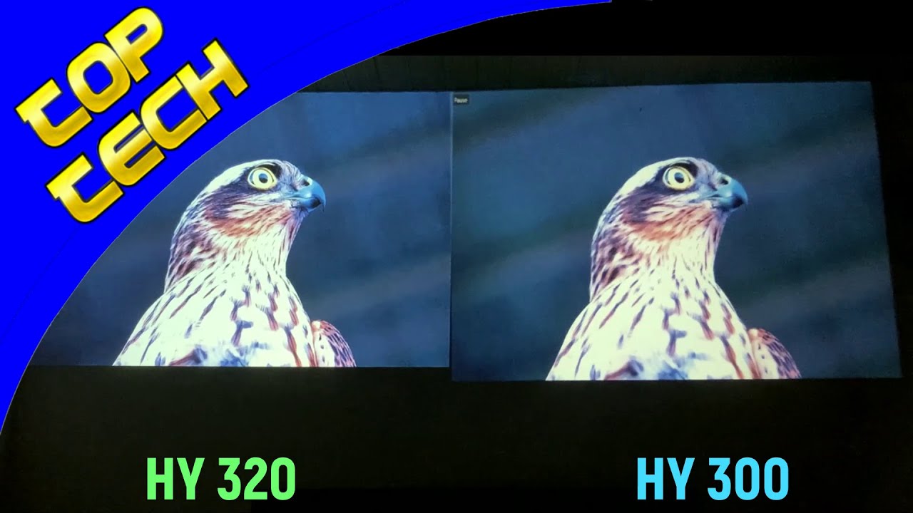HY320 vs HY300 Projector Real Comparison Video Quality