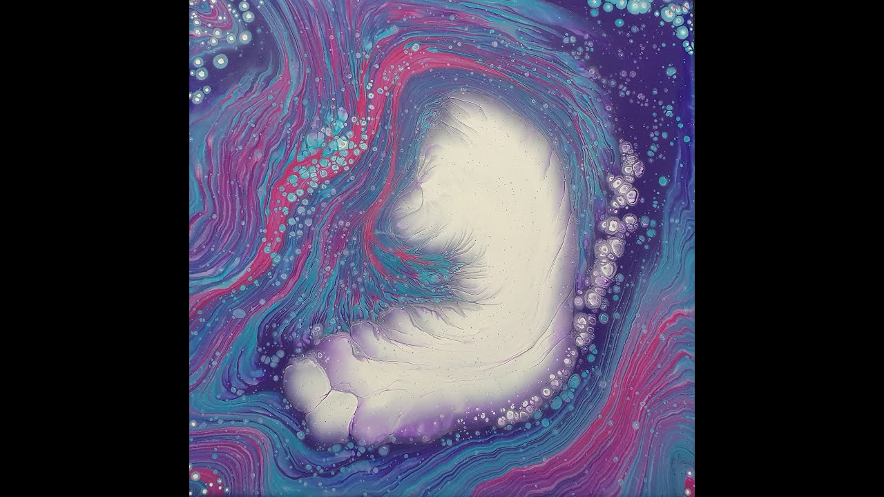 #147-Acrylique cloud pour bleu, violet et magenta