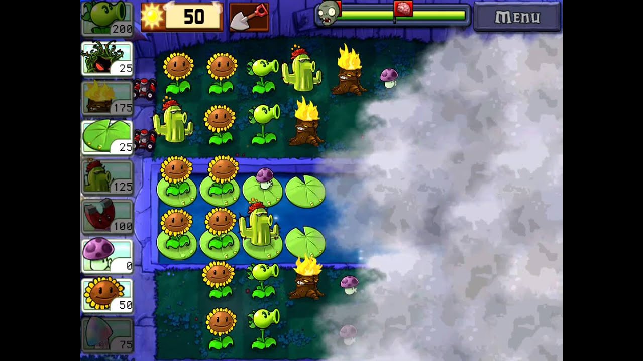 Прохождение Plants vs Zombies Free 4.7- 5.1