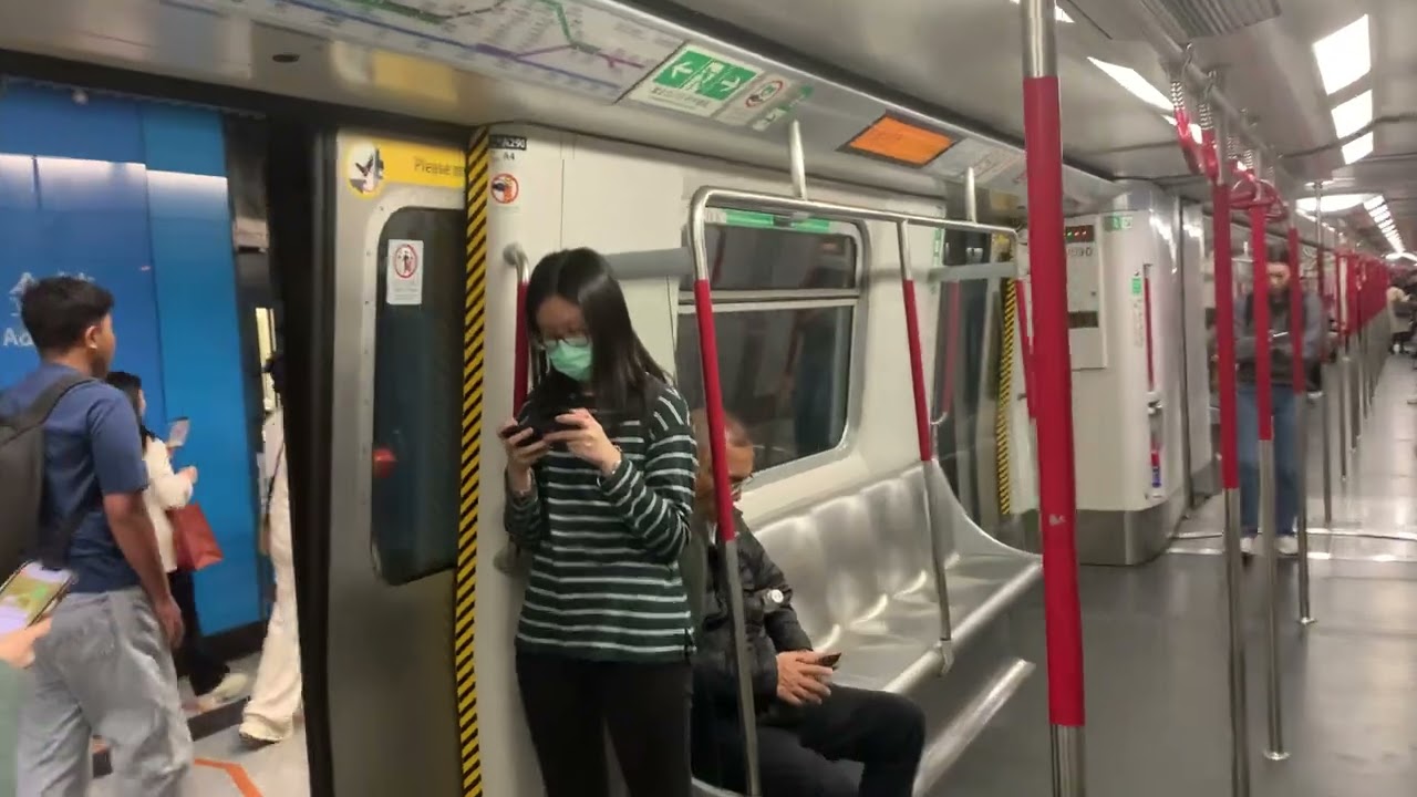[金鐘站的4號月台列車抵達先有廣播!? + 垃圾紅M車的中環站仲用緊舊廣播定換咗新廣播?]MTR TWL M Train A259/A290 駛入金鐘4號月台 + 金鐘至中環行車片段