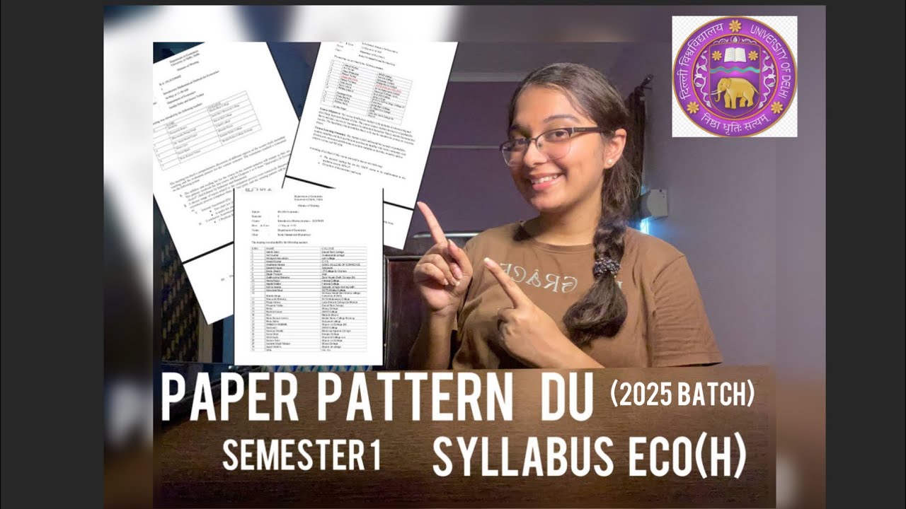 DELHI UNIVERSITY PAPER PATTERN!!! SEMESTER 1 !! SYLLABUS ECO(HONS)
