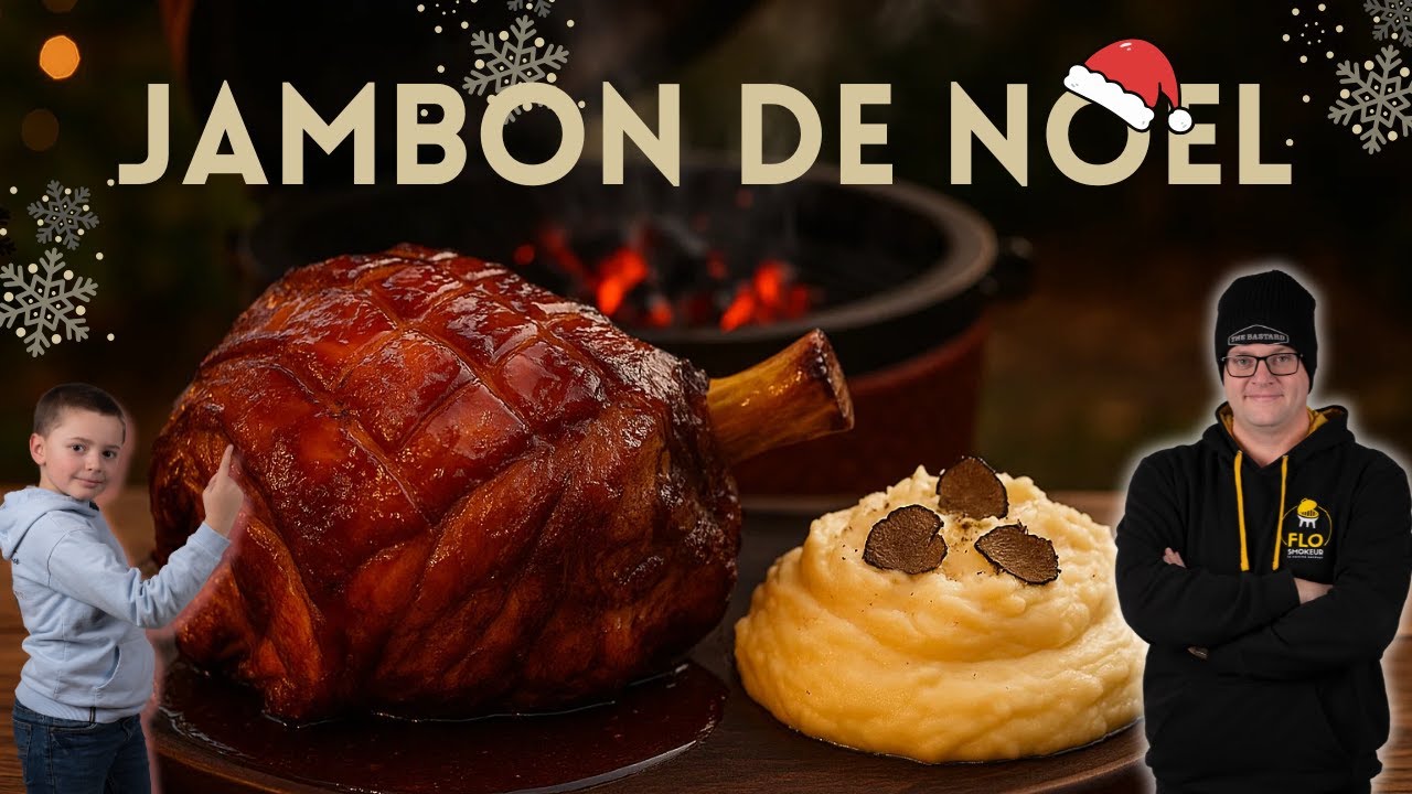 Repas de fêtes au kamado : épaule de porc injectée, fumée et purée truffée
