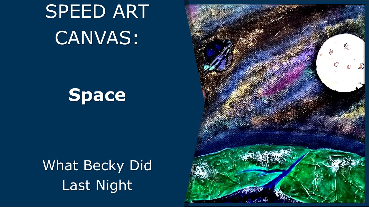 Pebeo Mixed Media Canvas - Space (inc. dyna, vitrail, prisme and moon paints)