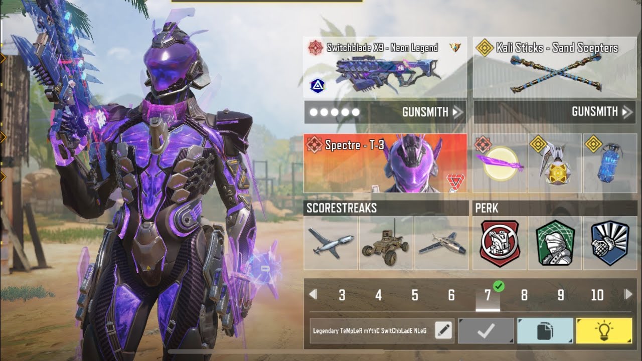 Mythic Spectre - T-3 looks phenomenal with the Mythic Switchblade X9 Neon Legend in CODM (SND clips)