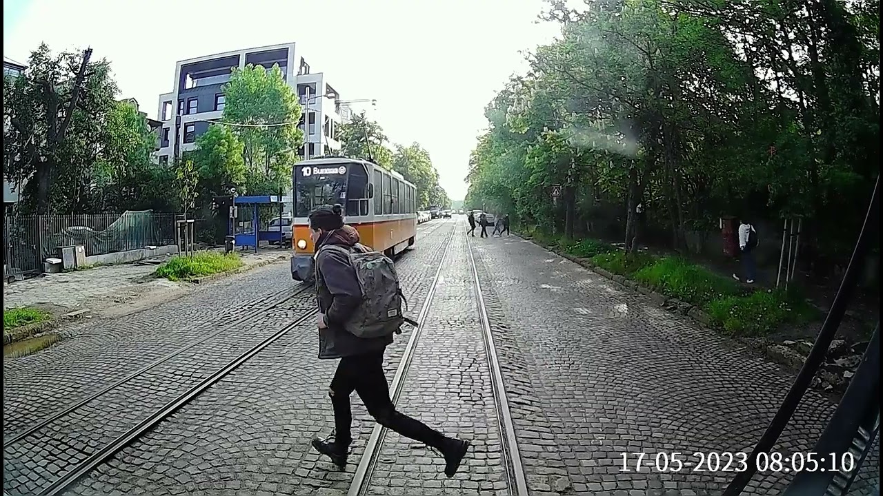 Джиткам си с трамвая  part 6 I'm riding the tram and ringing the bell.  part 6    #car #tram #lucky