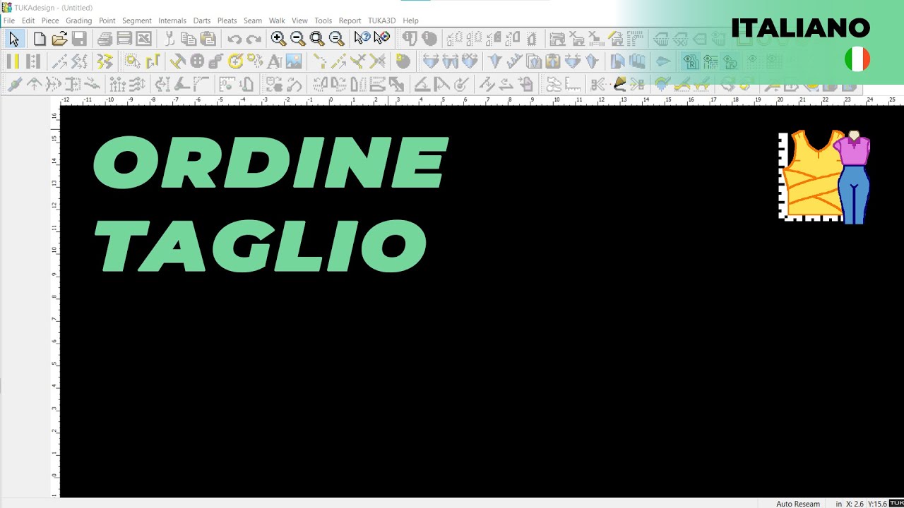 Italiano - Cutting Order | TUKAdesign Video Help | CAD Pattern Making Software | Italian