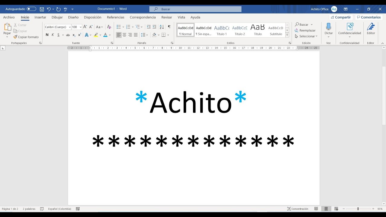 Como realizo el asterisco en mi teclado