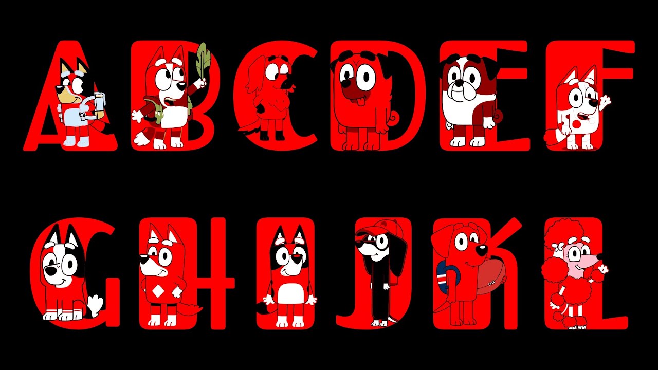 Bluey Alphabet Colours Song + Bluey Phonics ABC Songs  Learn Letters & Colours for Kids