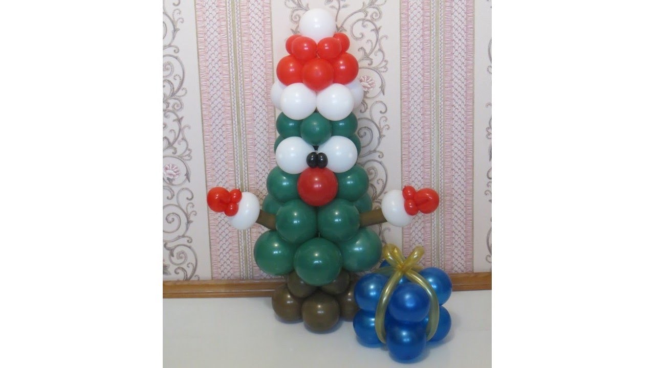 Новогодняя елка в варежках из шаров / Christmas tree (Subtitles)