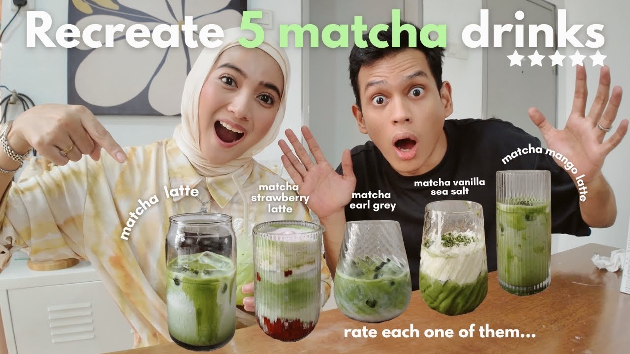 Recreating 5 Viral MATCHA Recipes! MENYESAL RASA DIA~  😳🍵