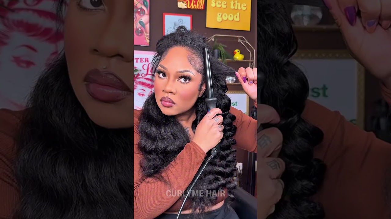 CurlyMe Hair Half Wig Kinky Straight👉#curlymehair #wigs #hairtok #halfwig