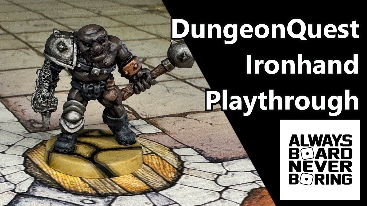 DungeonQuest Playthrough - The Adventures of Ironhand the Mighty | Let's Play a Classic Board Game