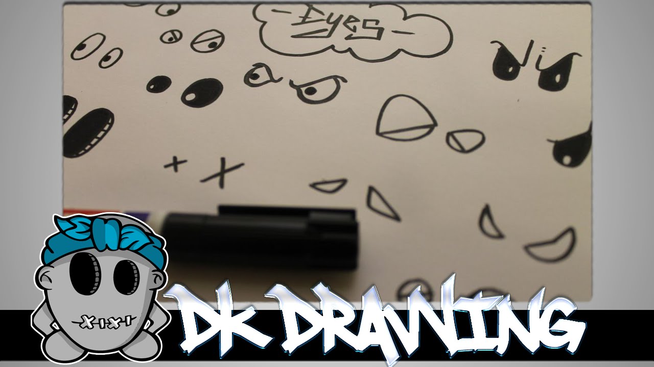 Graffiti Character Tutorial  for beginners - How to draw diffrent eyes