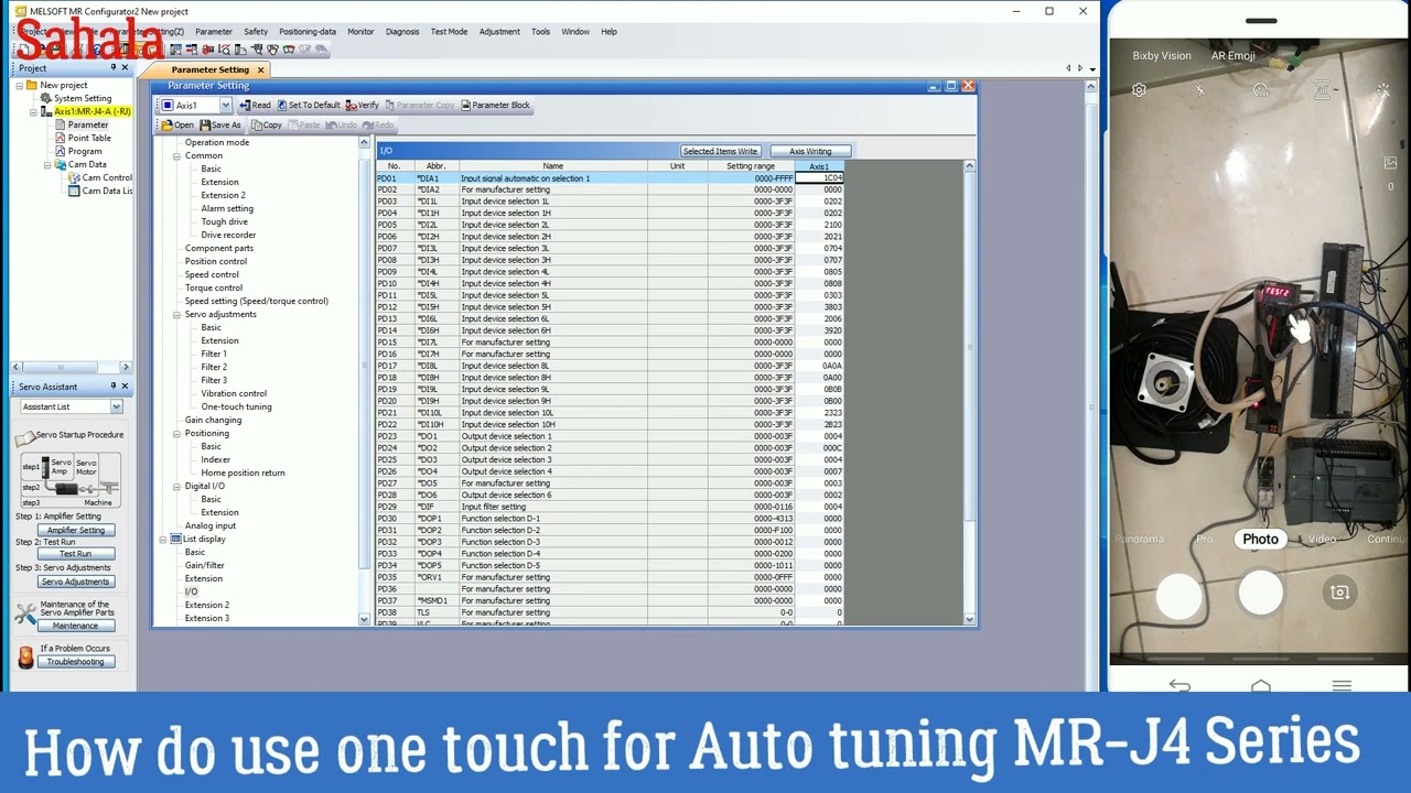 One touch for Auto tuning MR-J4 Series