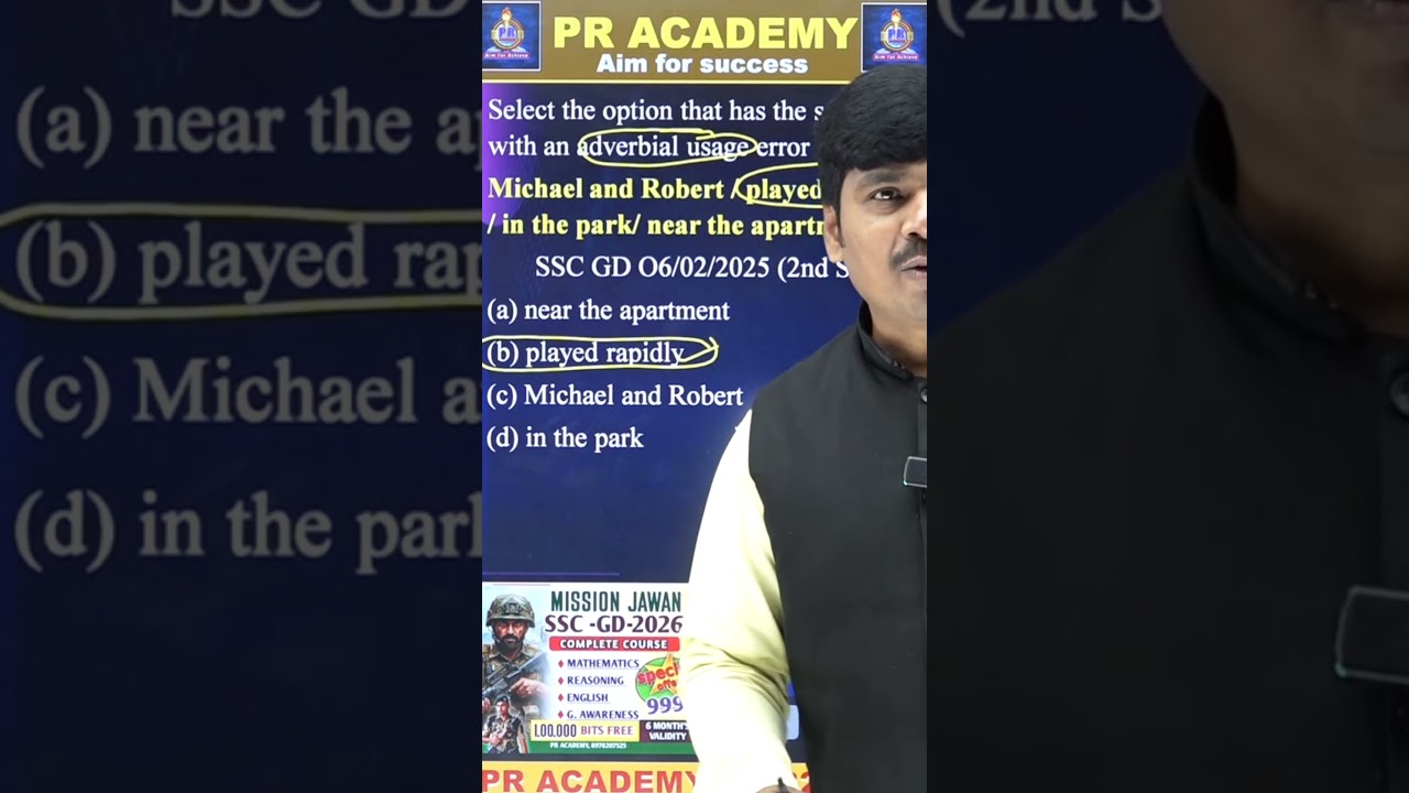 SSC GD English | Can you find the error in this sentence? Previous Year Common Error Question | 