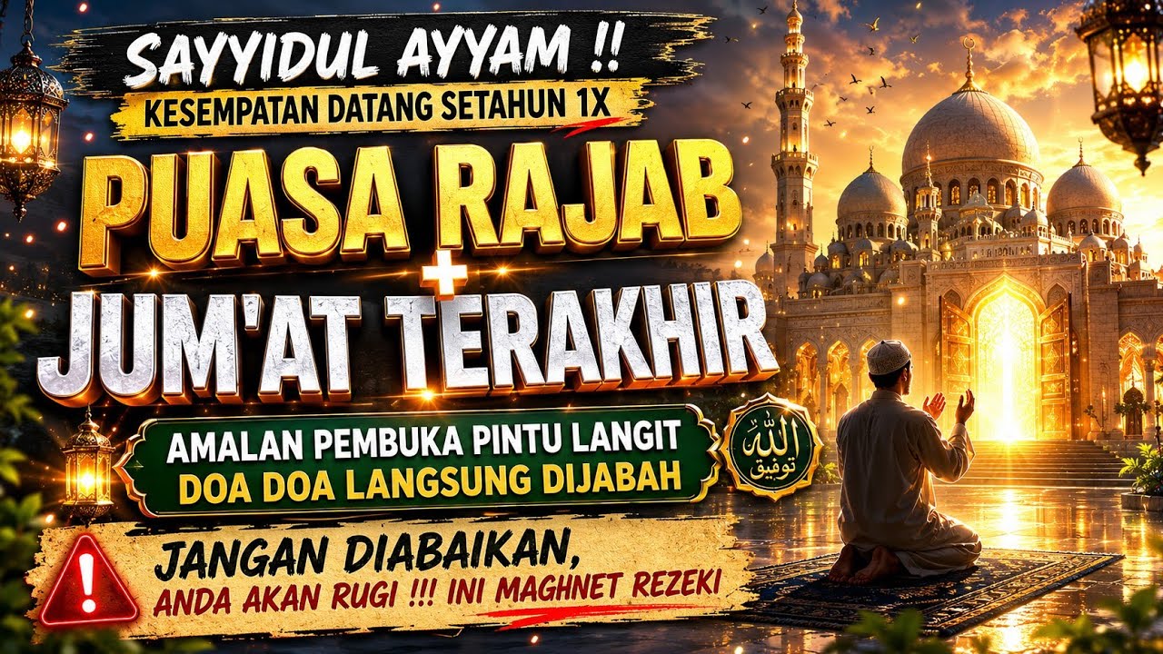 RAJAB AKAN BERAKHIR‼️ JANGAN LEWATKAN 3 AMALAN INI