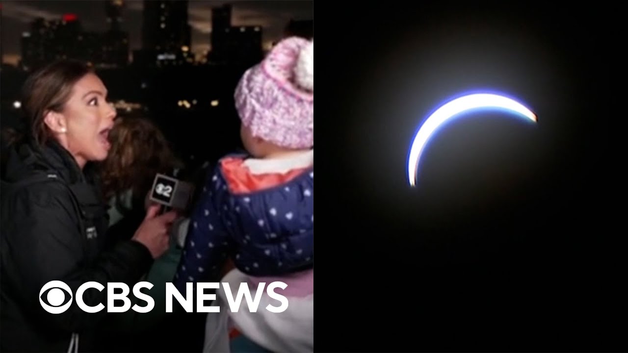 Emotional response from anchor during solar eclipse totality in Niagara Falls