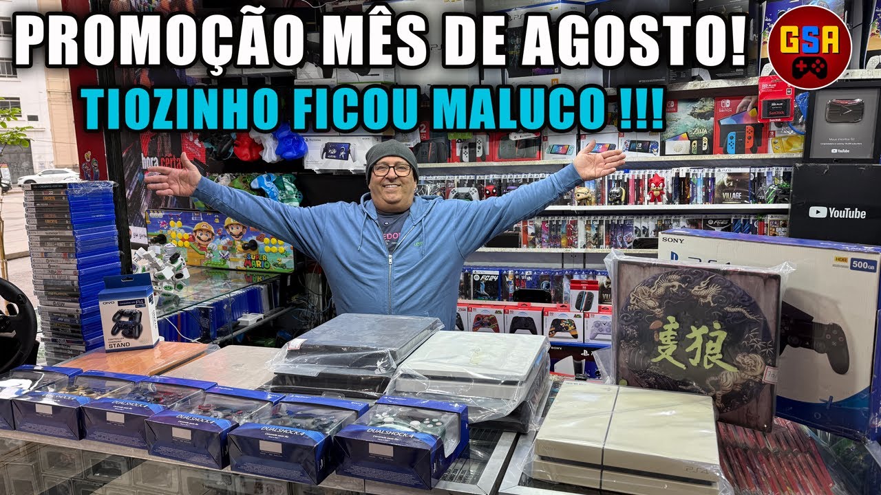PROMOÇÃO MÊS DE AGOSTO! TIOZINHO FICOU MALUCO!!! GSA GAMES