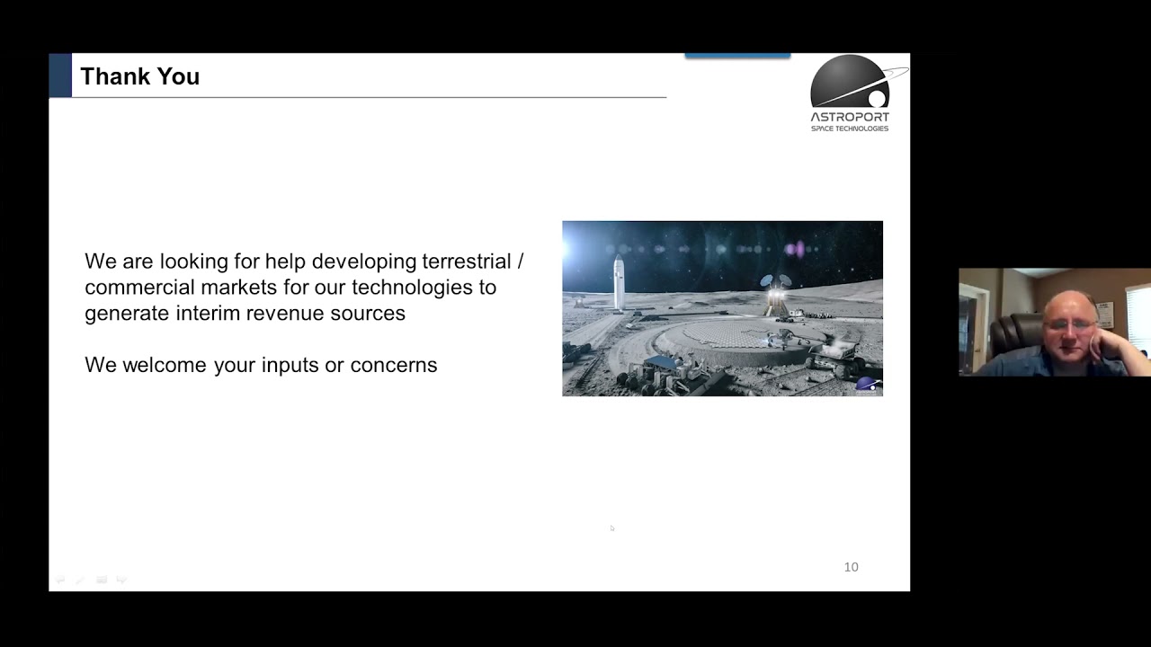 Astroport Space Technologies Presentation  - Conversations for the Future May 2021