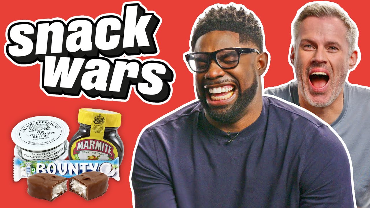 Micah Richards And Jamie Carragher Rate Food From England And The Rest Of Europe | Snack Wars