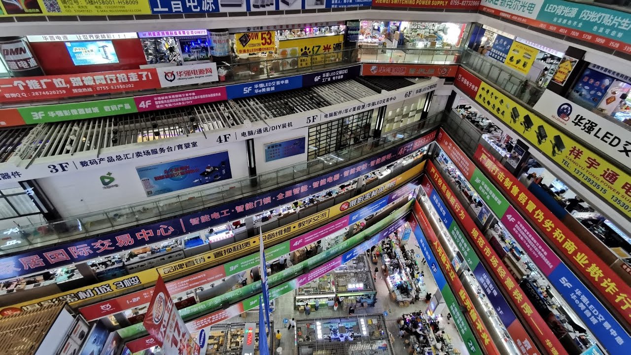 The biggest electronics market in the world - Huaqiangbei, Shenzhen, China