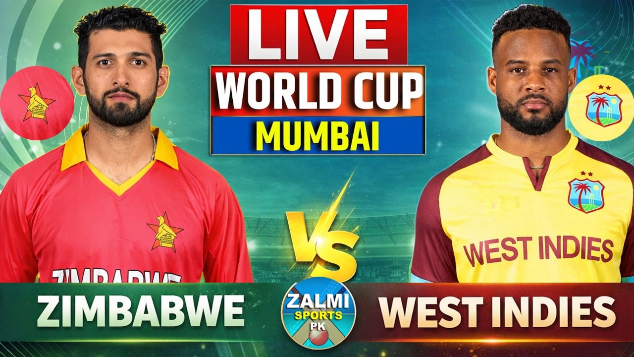 Live ZIM Vs WI T20 WC Match | Live Cricket Match Today | WI vs ZIM 44th T20 2nd innings #livescore