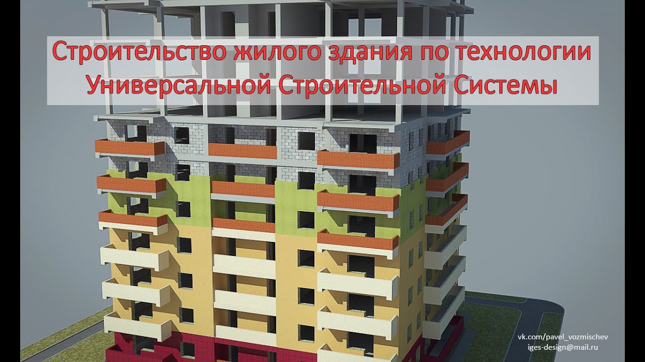 Строительство жилого здания по технологии Универсальной Строительной Системы