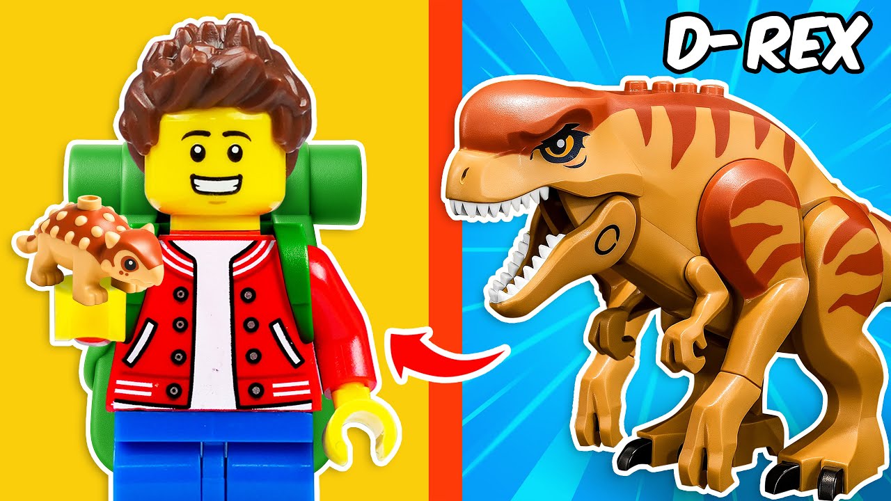 Zbudowałem szczegółowego dinozaura LEGO, używając od 10 do 1000 elementów  Funz Bricks Polish