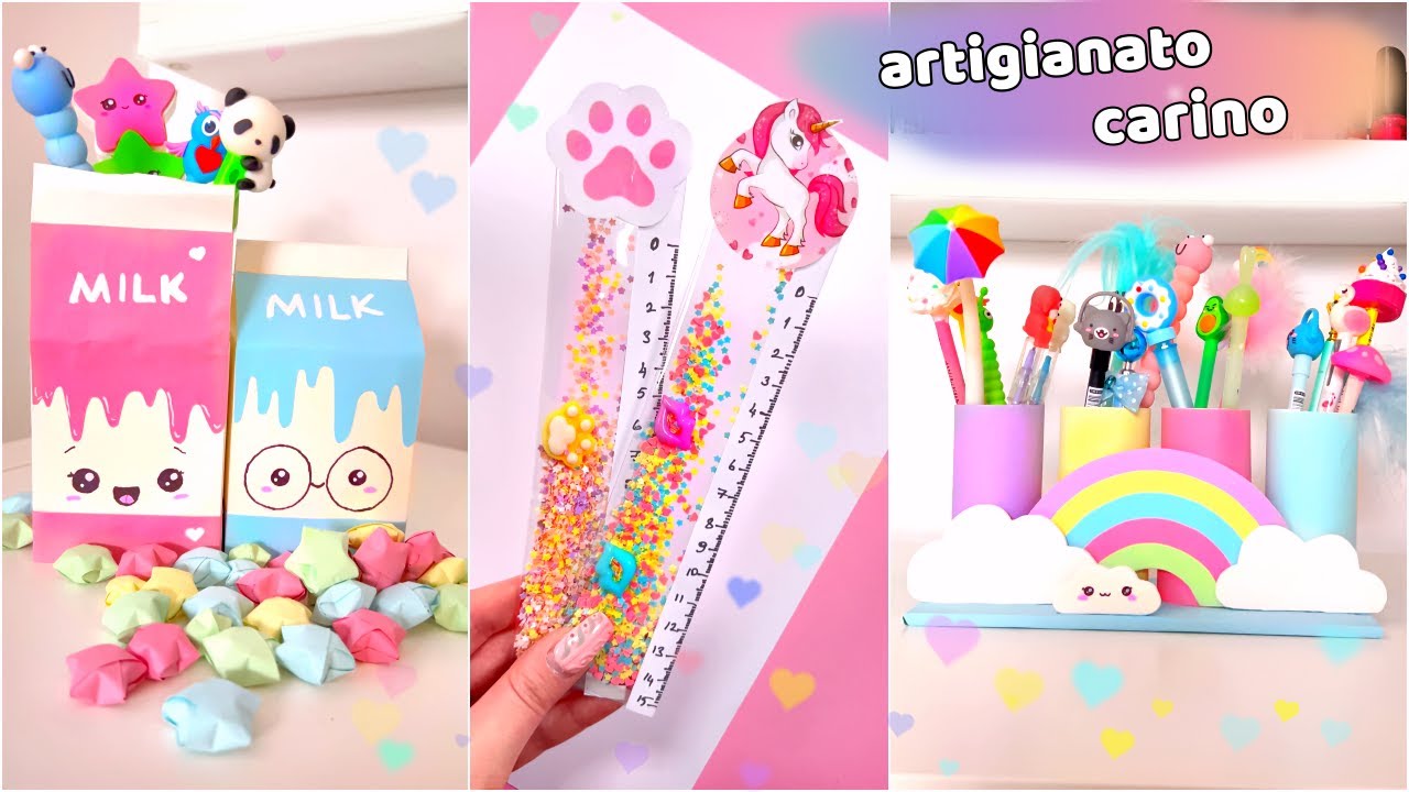 COSE BELLE FAI DA TE IN 5 MINUTI PER TE - IDEE PER L'ARTIGIANATO CARINO - MATERIALE SCOLASTICO