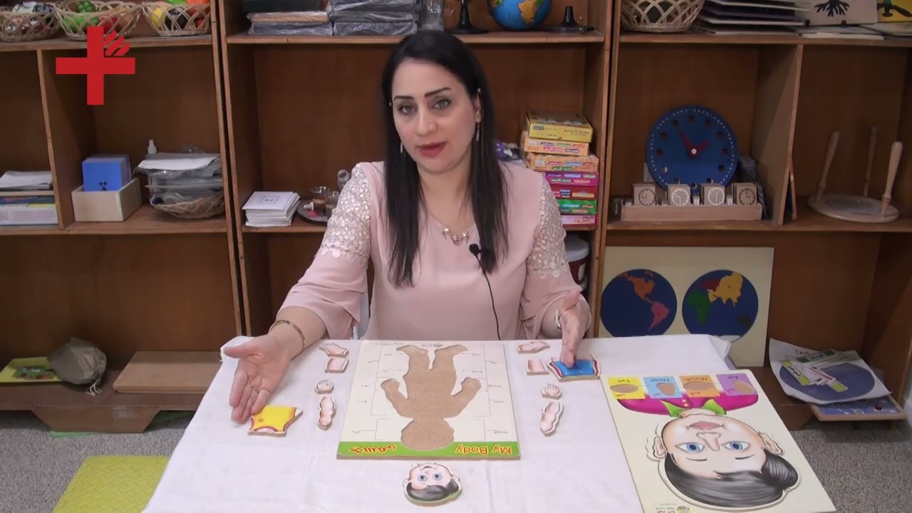 اخوية المحبة/ مركز التأهيل الاسري / برنامج منتسوري- تقديم ريم حازم : انشطة اللغة - اجزاء جسم الولد