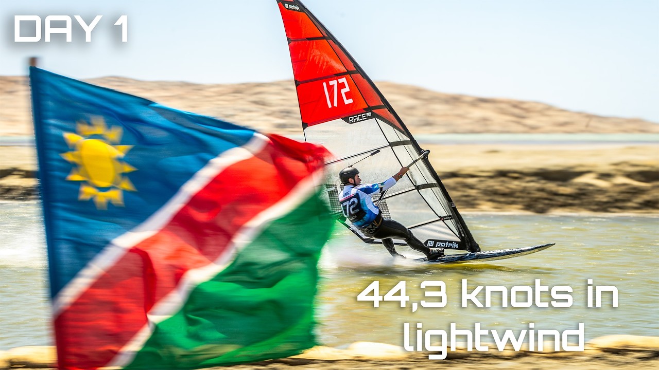 44.3 kts in Light Wind?! My First Day on a 45 Litre Patrik Speed Board | Lüderitz 2025 Day 1