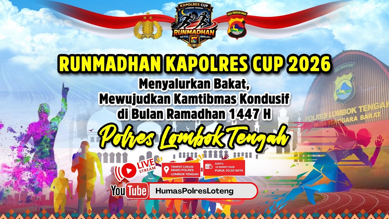 LIVE : Runmadhan Kapolres Cup 2026, Sinergi Polri dan Masyarakat Menuju Kamtibmas Aman