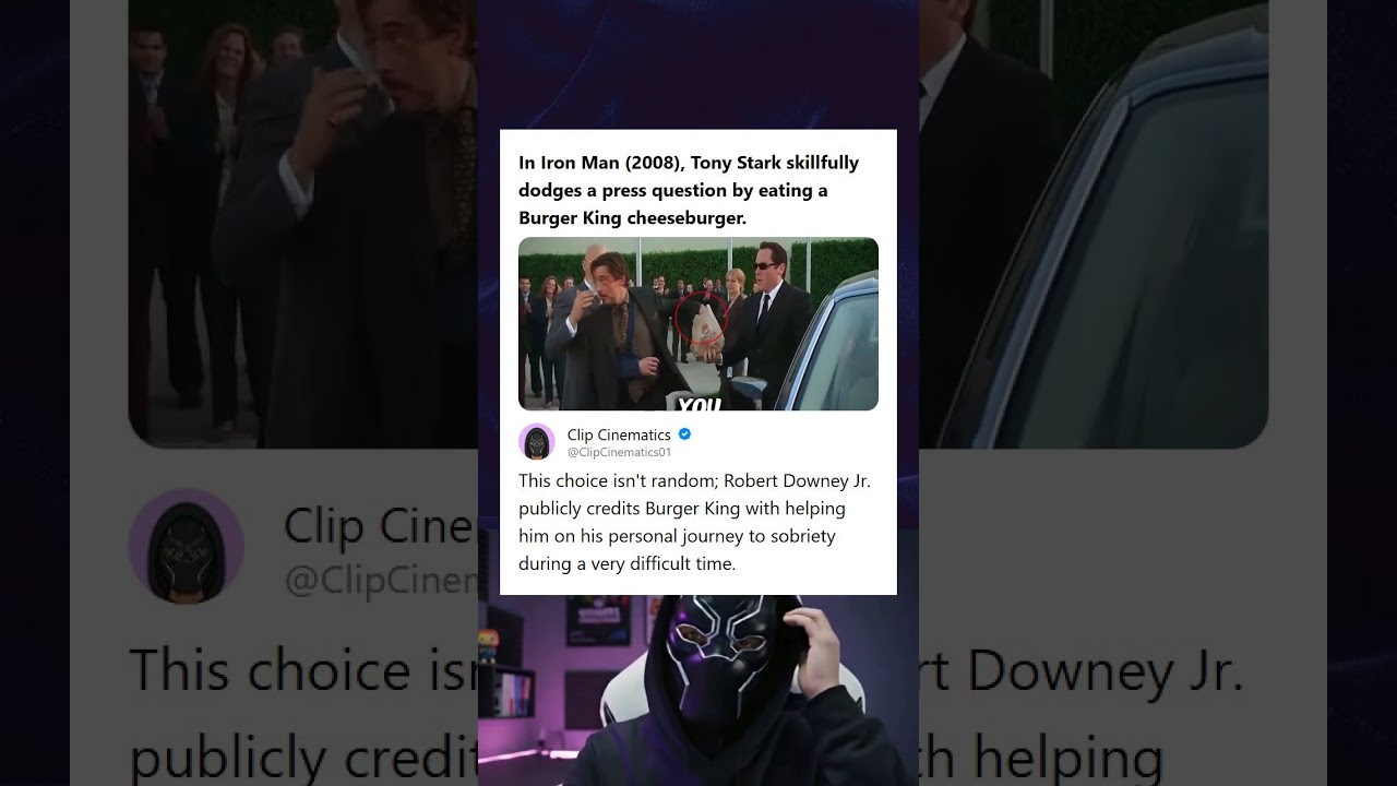 Iron Man 2008 Tony Eats Burger King Cheeseburger as a Nod to Robert Downey Jrs Sobriety