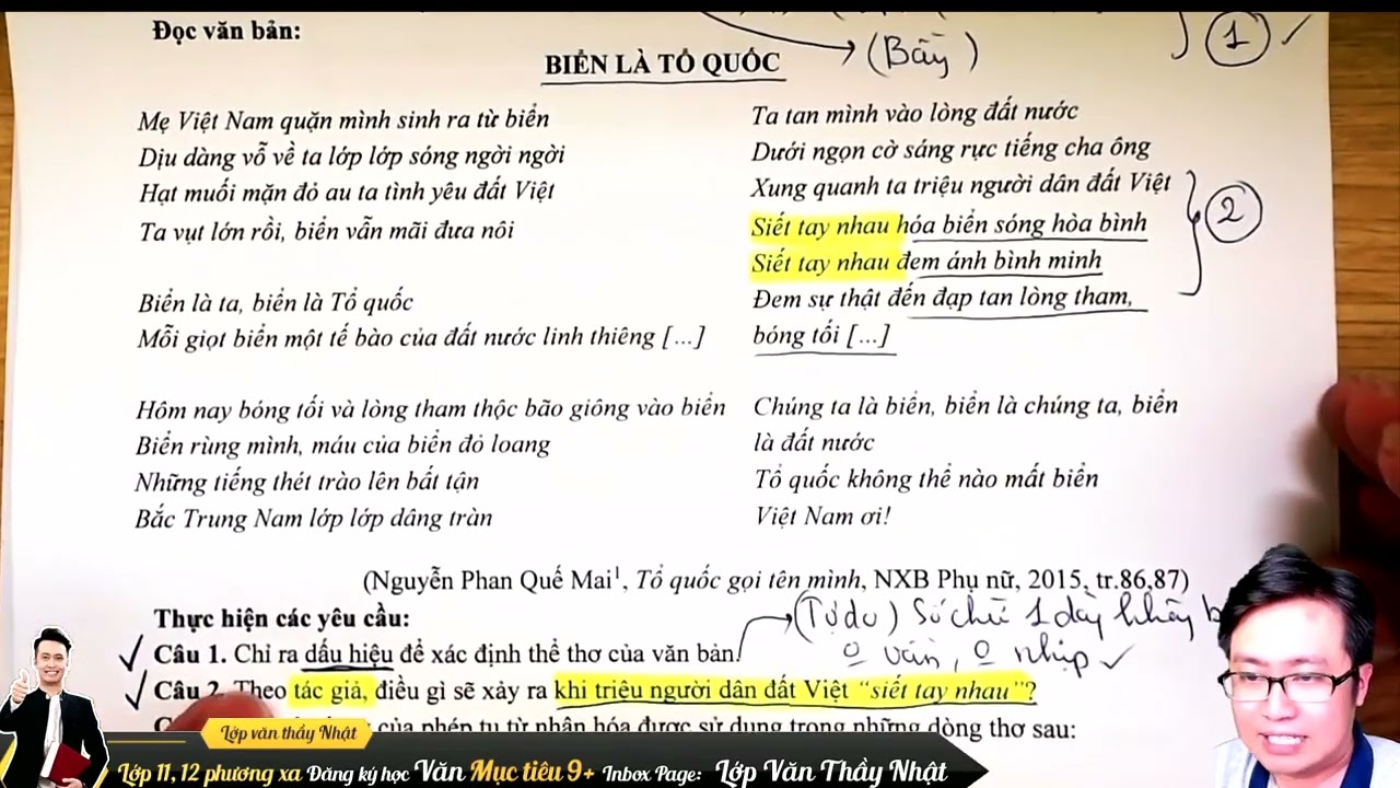CHỮA ĐỀ THI THỬ SỞ THÁI NGUYÊN - NGỮ VĂN 12