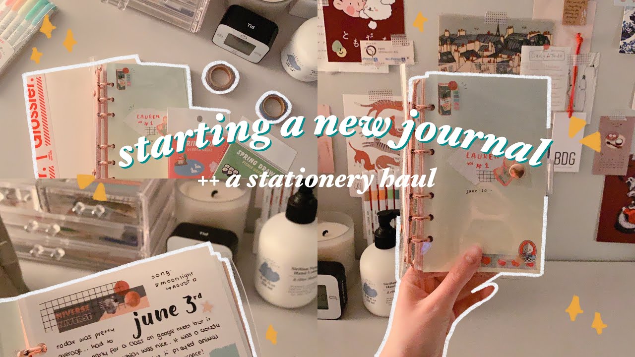 starting my first 6 ring journal: set up & decorate with me 🪐