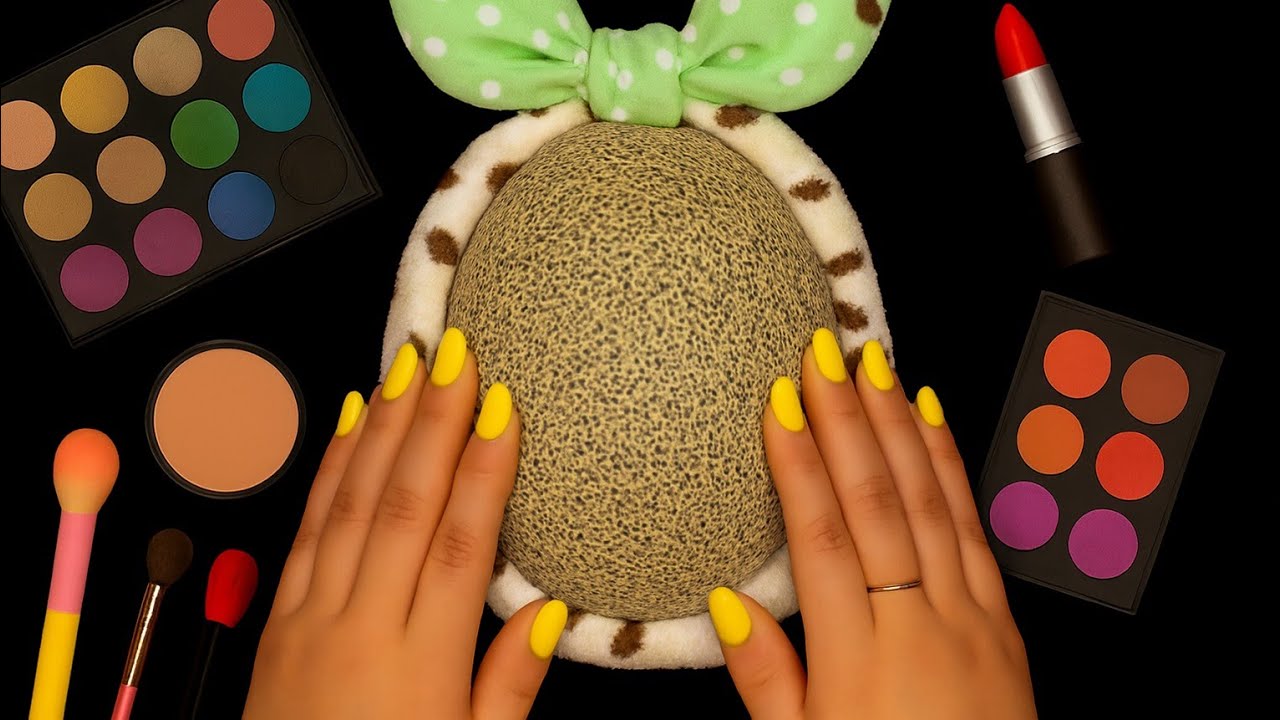 ASMR Makeup on Melon🍈 (No Talking)