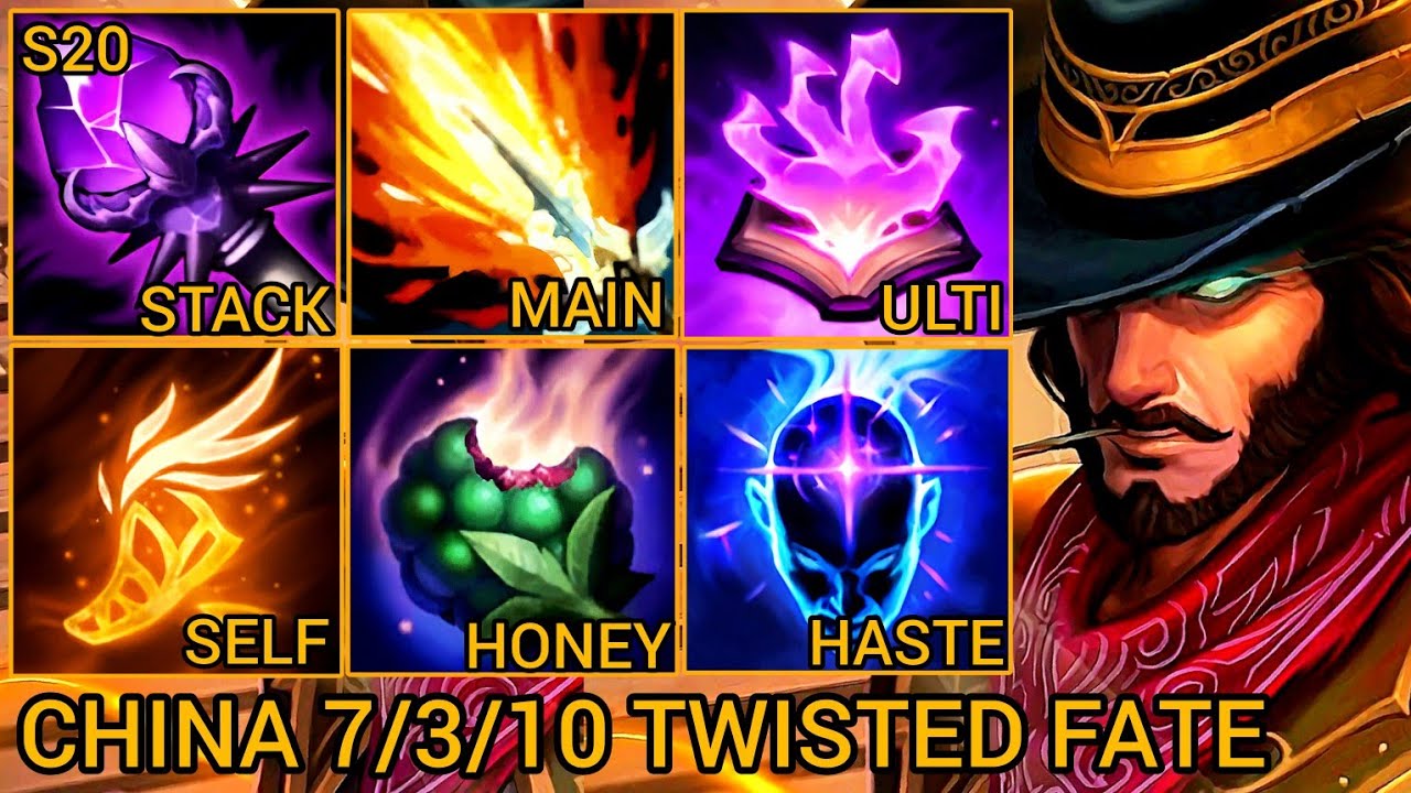 Twisted Fate MVP Mid Lane S+ 7/3/10 - China Wild Rift New Meta Build & Runes By Tiarty