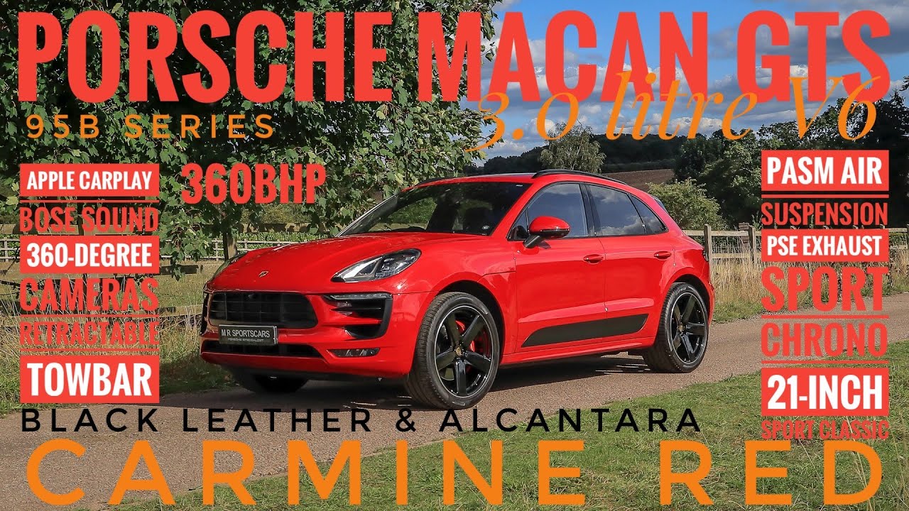 Porsche Macan GTS Special Order Carmine Red PASM Air Suspension Sport Chrono Retractable Towbar BOSE