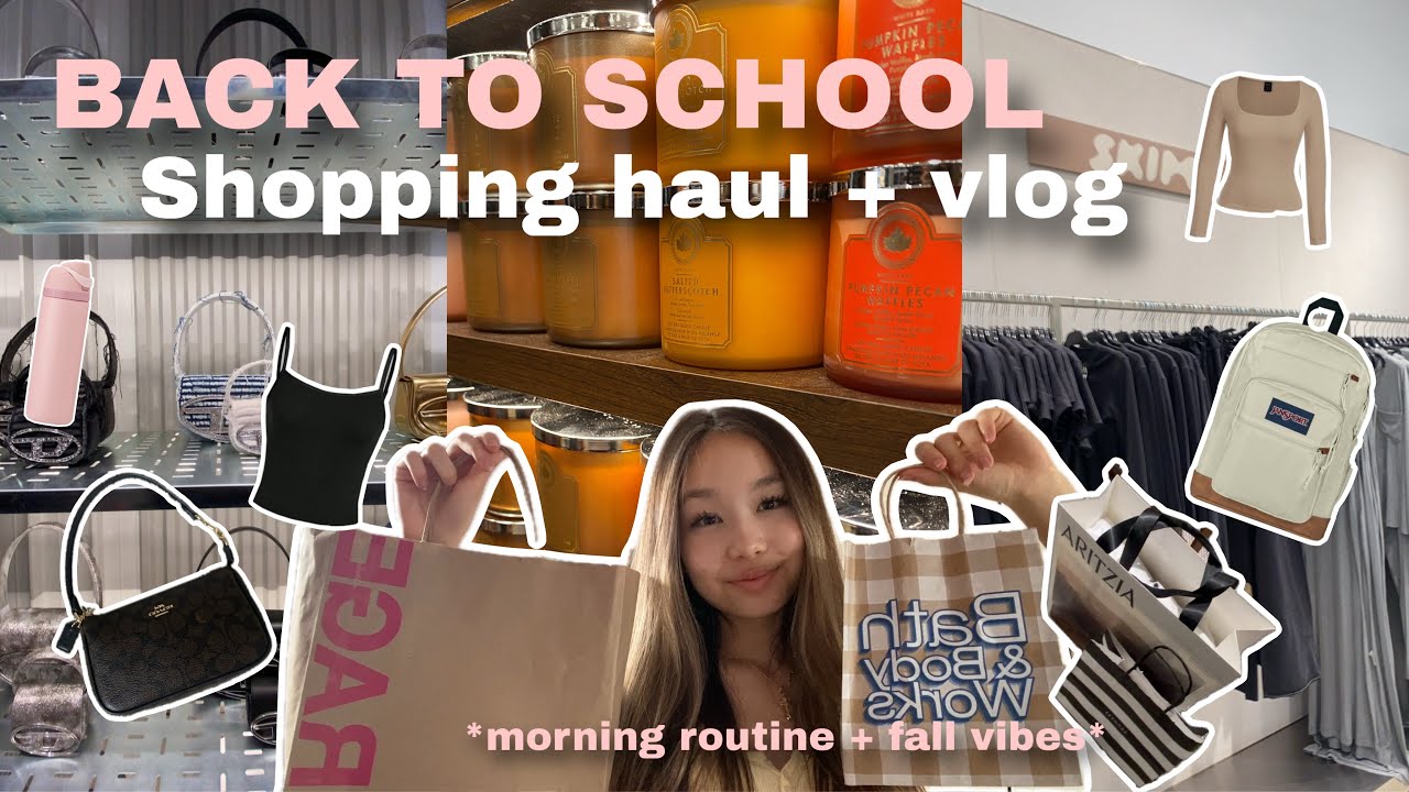 BACK TO SCHOOL SHOPPING + HAUL!! 🛍️📝| sophomore year *aesthetic* *fall vibes*