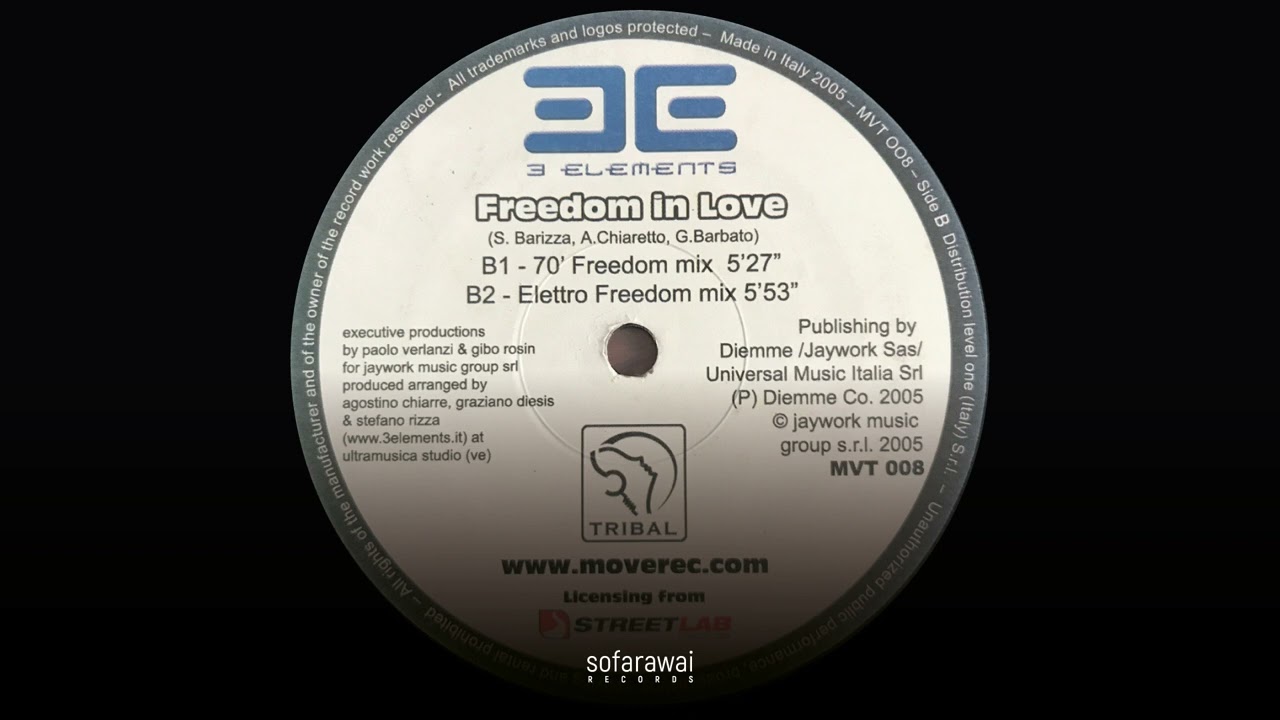 3 Elements – Freedom In Love (70' Freedom Mix) [MVT008]