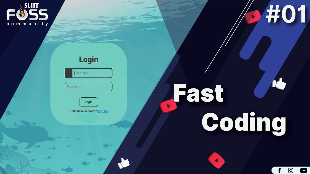 Create Login Form In HTML and CSS - Fast Code Epi 1