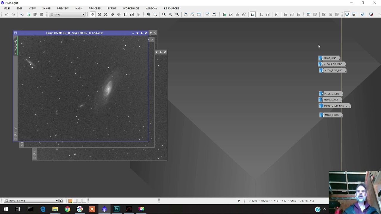 M106 Focus Check while using APT & DBE Setting in PixInsight
