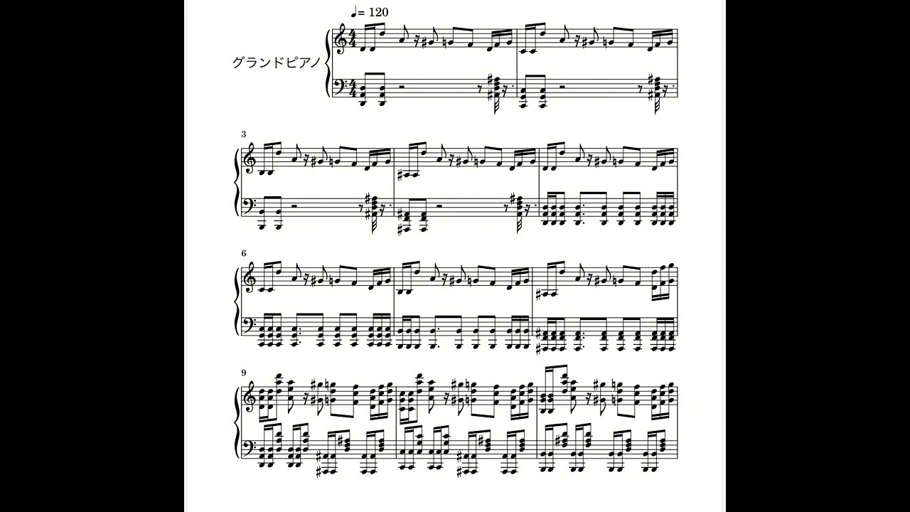 「UNDERTALE」MEGALOVANIA piano sheet music